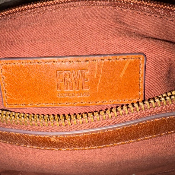 Frye Authentic Genuine Leather Satchel Messenger Bag Brown - Picture 6 of 16